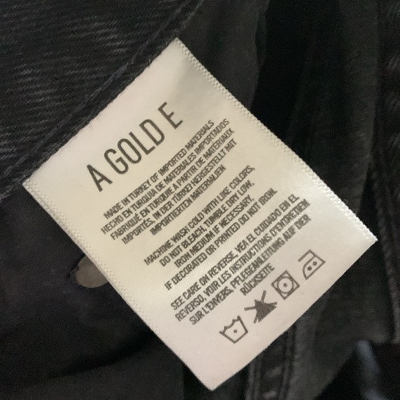 Agolde Jamie high rise jeans size 27 distressed Black Wash Classic Tapered Denim - Picture 7 of 16